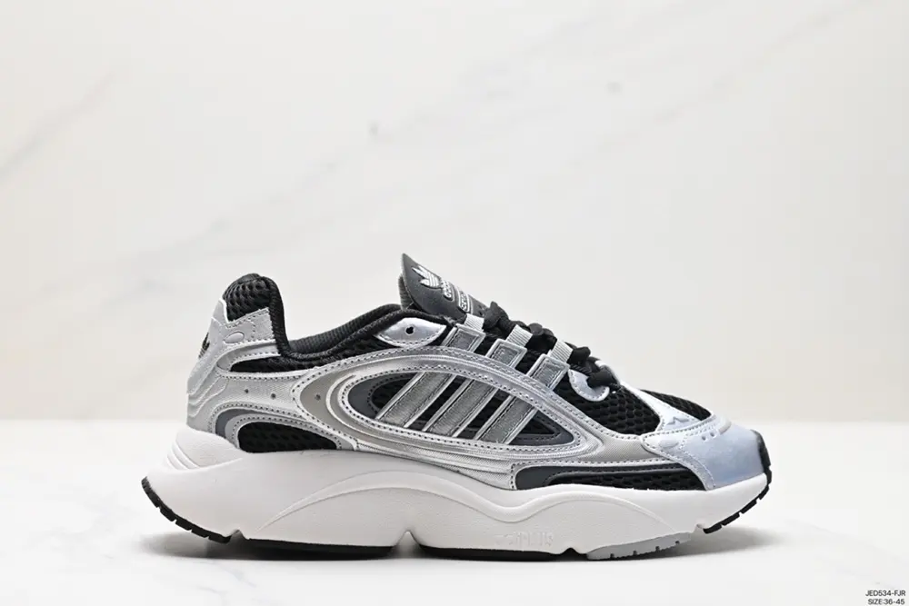 Adidas OZMILLEN Adidas retro black and silver color matching low-top cushioning sports IF6582