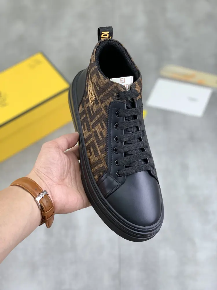 Fendi men’s high-top sports casual shoes