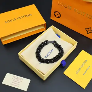 Louis Vuitton chain links Cuban chain couple bracelet
