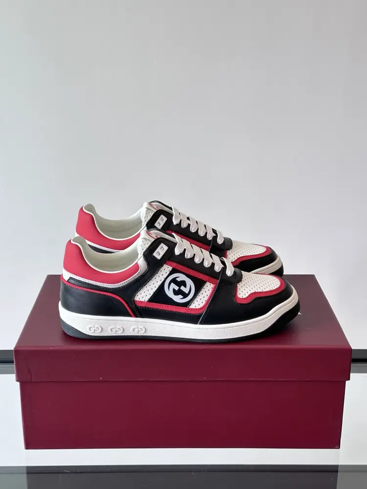 Gucci sneakers This low-top sneaker features a basketball-inspired silhouette with cutout
