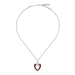 GUCCI heart enamel necklace