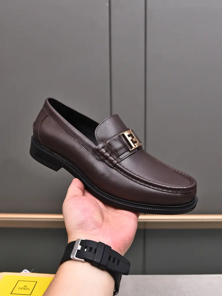 Fendi business formal leather shoes