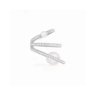 Apm monaco multi-layer pearl single ear clip