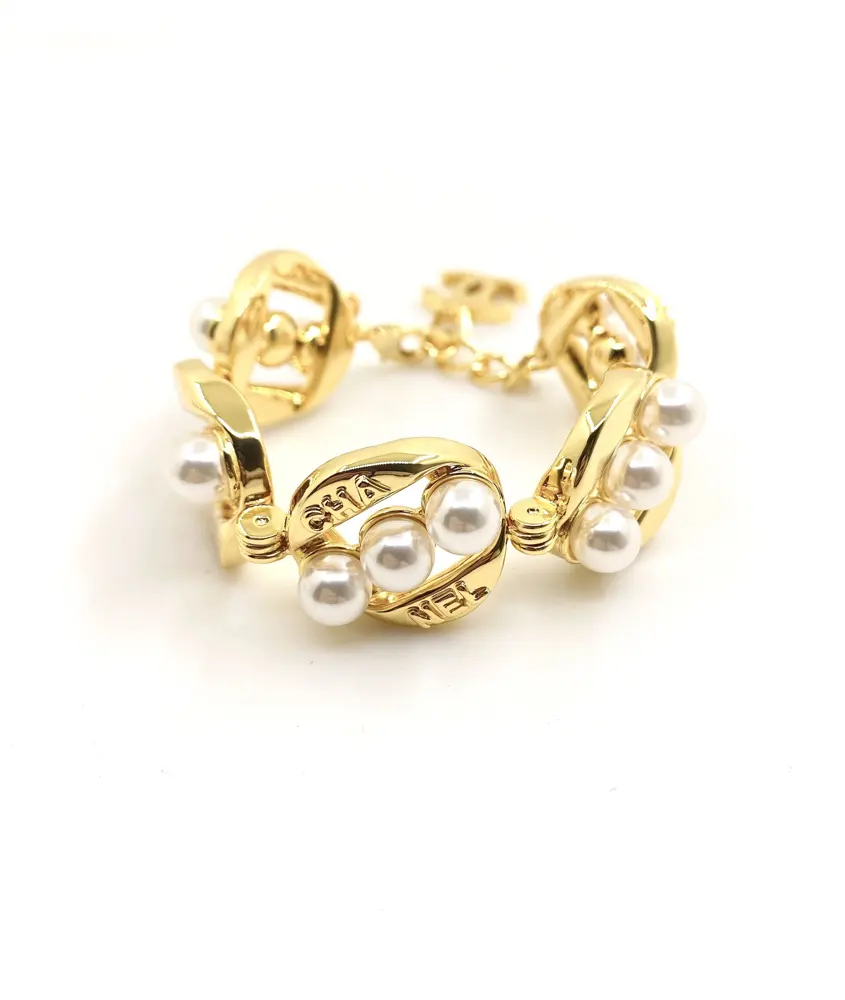 Chanel Heavy CC Pearl Bracelet