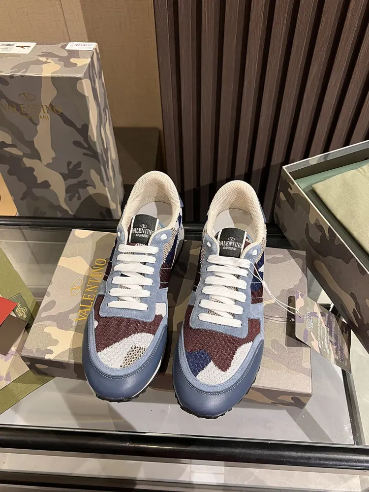 Valentino Classic Rivet Camouflage Series Shoes