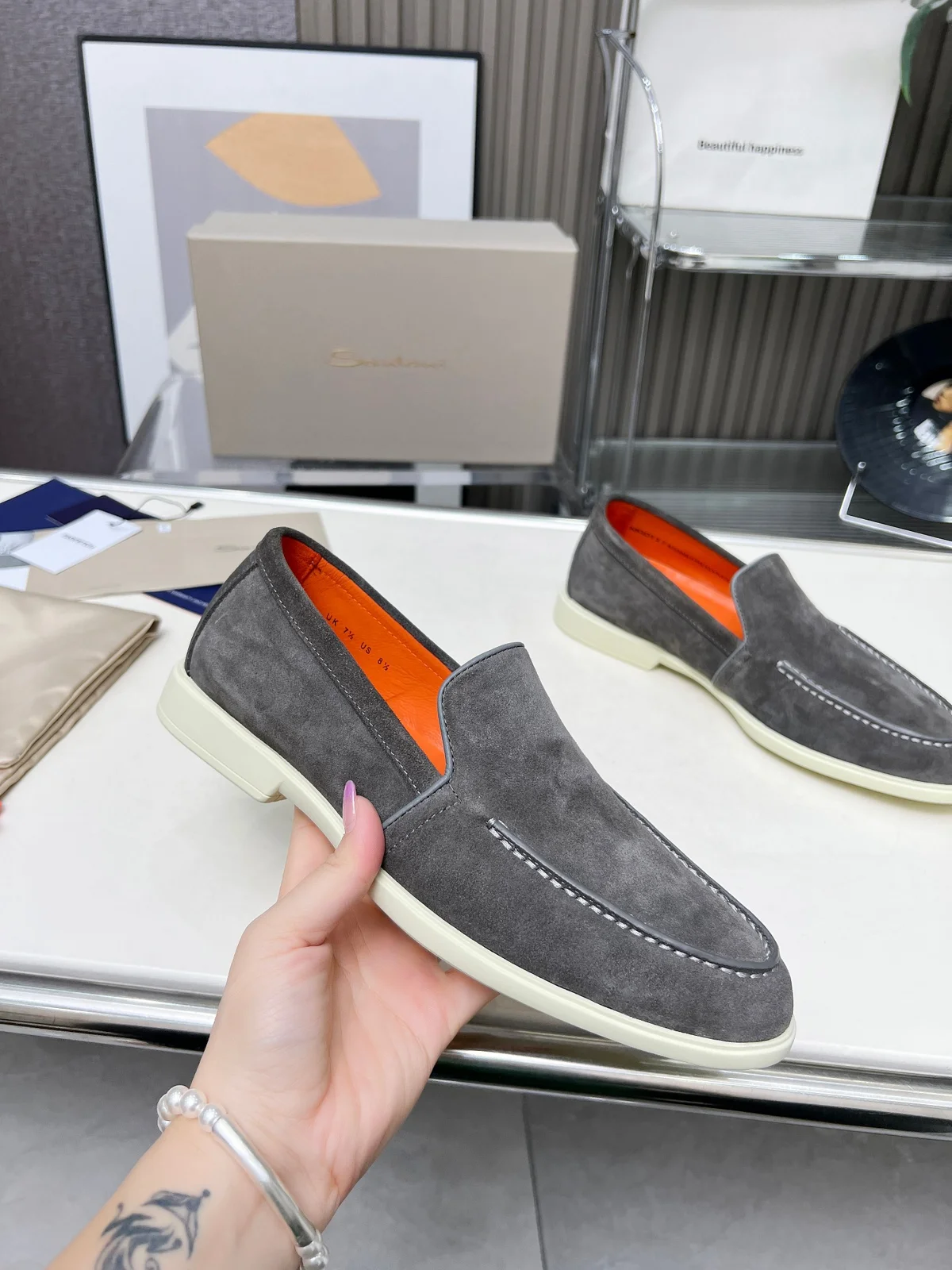 Santoni Four Seasons Classic Loafers Casual Business Style Single Shoes