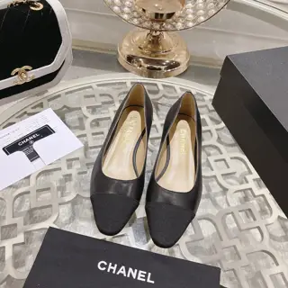 Chanel Spring and Summer Classic Colorblock Thick Heel Single Shoes Fashionable Catwalk