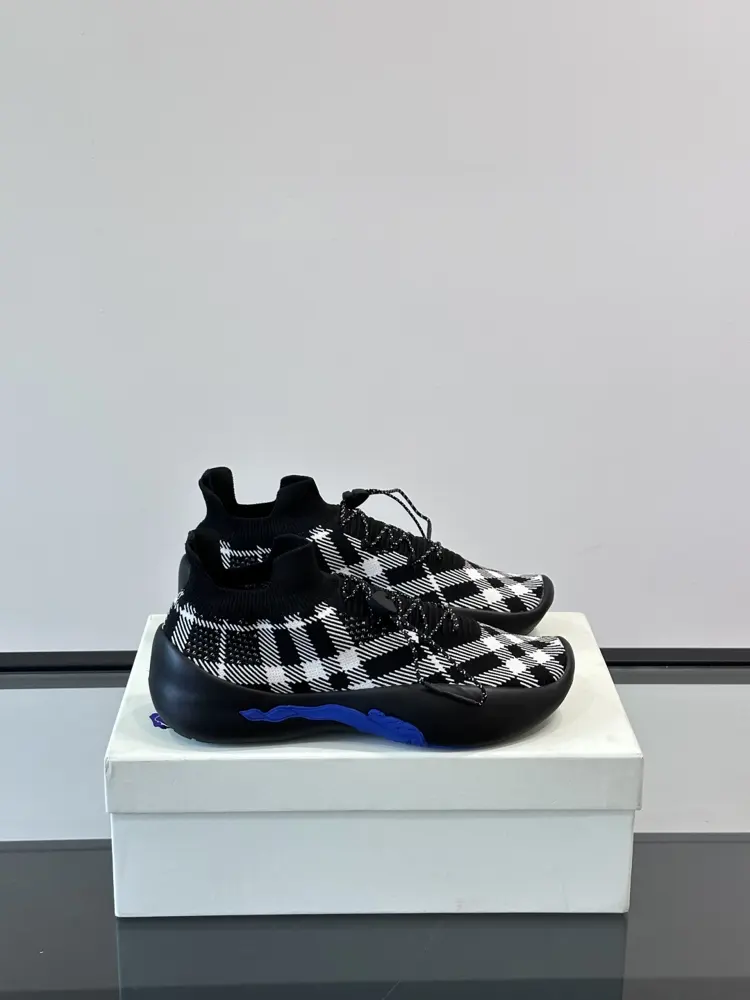 BURBERRY Stretch Flyweave Lace-up Casual Sneakers