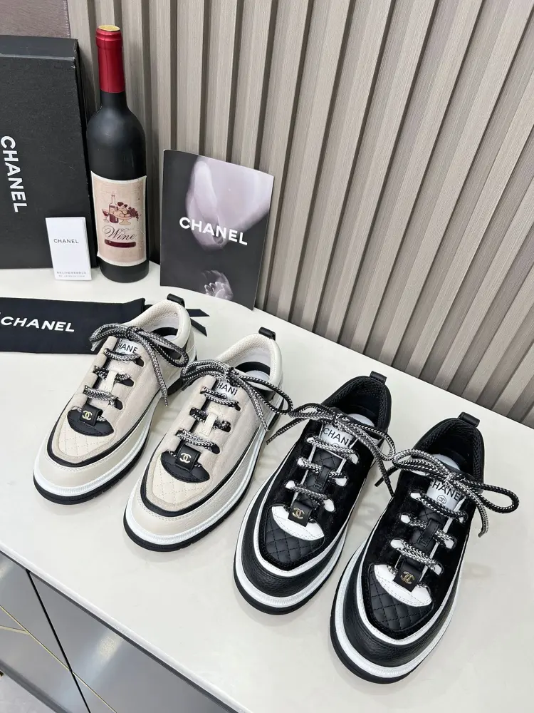 Chanel early spring casual sneakers thick sole
