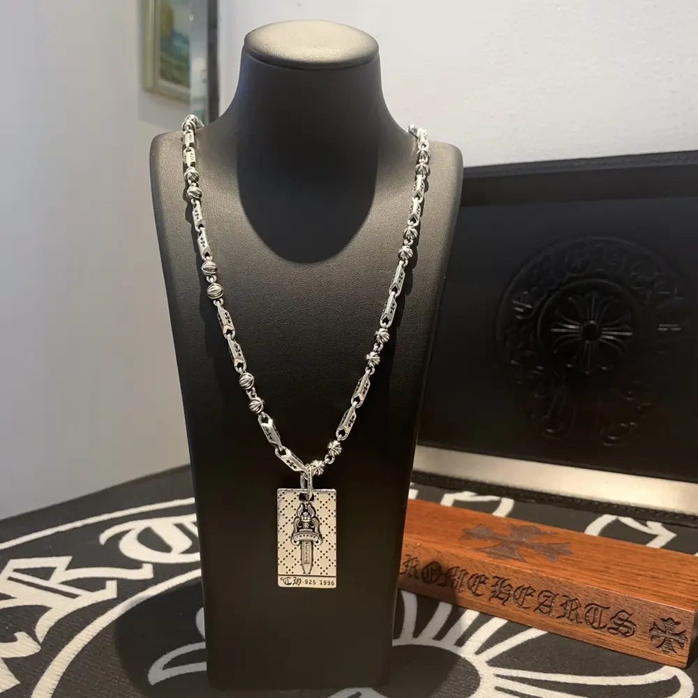 Chrome Hearts retro cross flower ball necklace