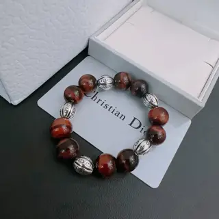 DIOR multi-element agate Thai silver style bracelet