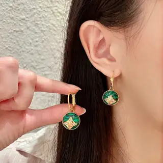 Louis Vuitton classic monogram earrings