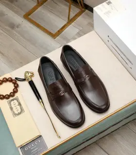 Gucci formal leather shoes Italy imported cowhide + top imported water-dyed cowhide lining