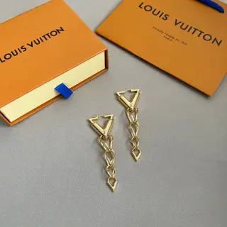 Louis Vuitton V-shaped drop earrings