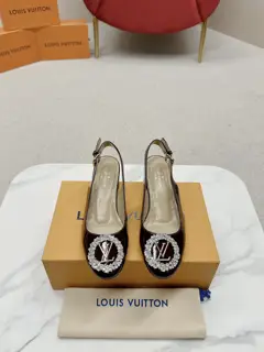 The classic Louis Vuitton stiletto has a smooth calfskin upper with a striking silver metal