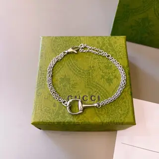 Gucci 18K gold bracelet horsebit open bracelet for women