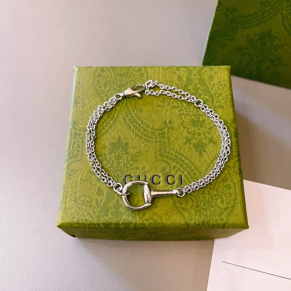 Gucci 18K gold bracelet horsebit open bracelet for women