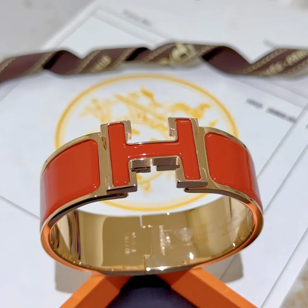 Hermes bracelet Original custom 20mm wide bracelet The enamel craft is a real test of the