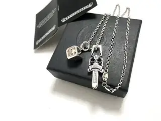 Chrome Hearts dice necklace Vintage classic cross pendant