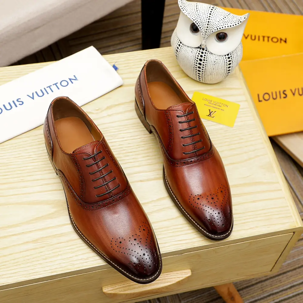 Louis Vuitton new men’s casual business leather shoes