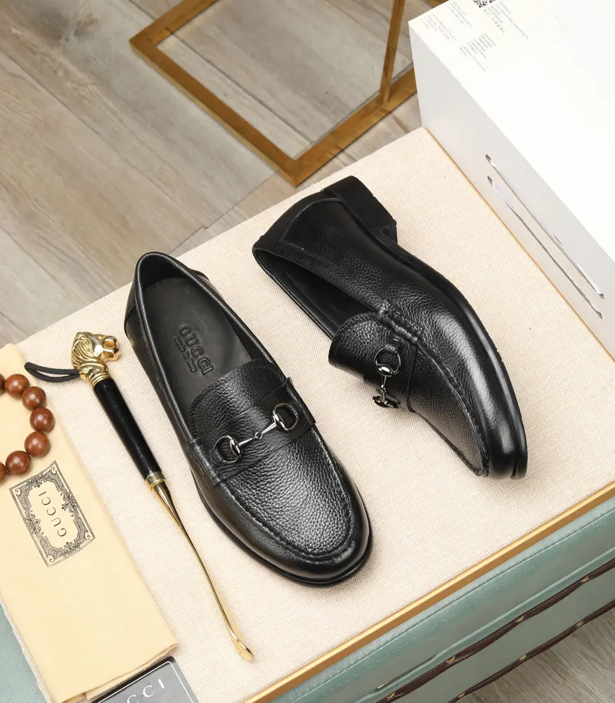 Gucci formal leather shoes Italy imported cowhide + top imported water-dyed cowhide lining