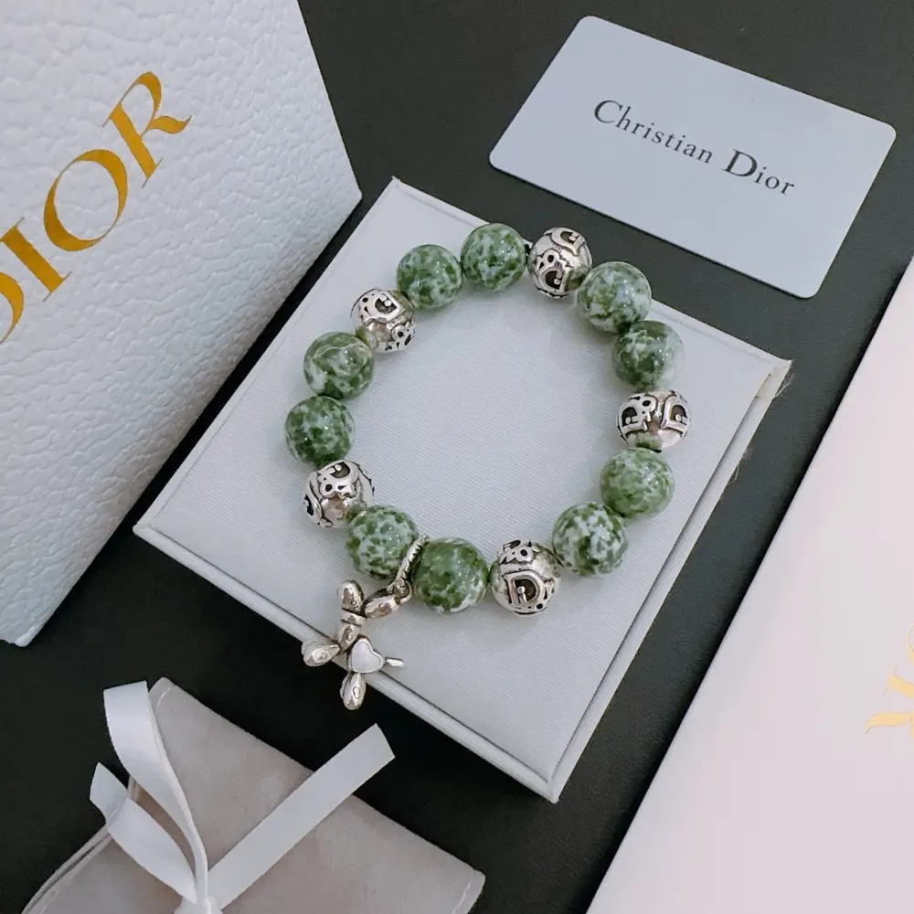 DIOR multi-element agate Thai silver style bracelet