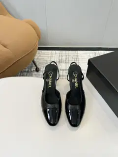 Chanel classic slingback high-heeled sandals