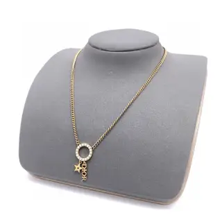 DIOR Original new product Round CD pendant with micro-diamond star necklace High-end quality