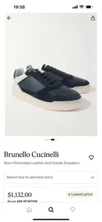 Brunello Cucinelli color-blocked sports flats for men. This pair of flat sports shoes