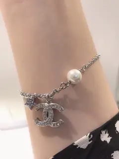 Chanel Double C Diamond Pearl Bracelet