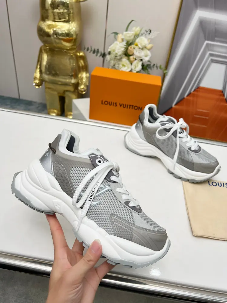 Louis Vuitton Run 55 sneakers combine mesh fabric