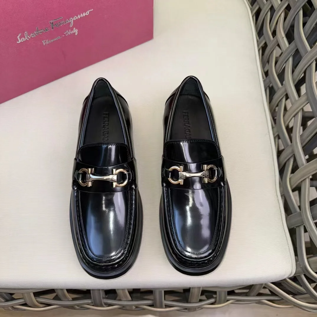 Salvatore Ferragamo men’s leather shoes. Uppers