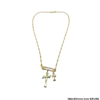 Chrome Hearts gold hot-selling brooch chain necklace