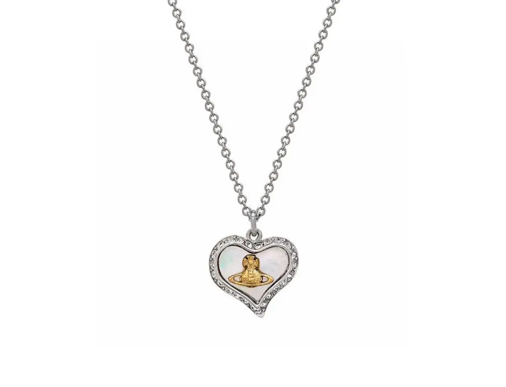 Vivienne Westwood casual heart planet necklace
