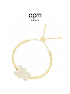 Apm monaco Sunny Yummy golden yellow beaded bracelet for women