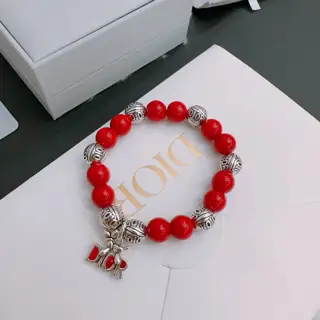 DIOR Multi-element agate Thai silver style bracelet