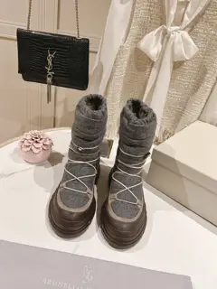Brunello Cucinelli cashmere warm boots