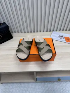 Hermès snake-print sandals