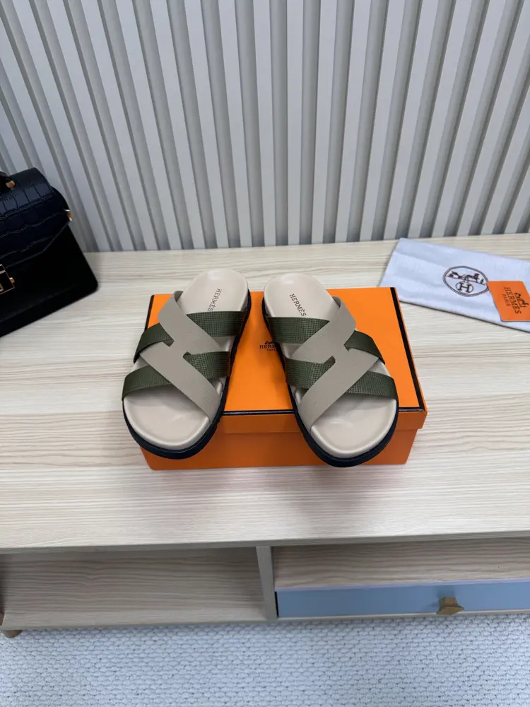 Hermès snake-print sandals