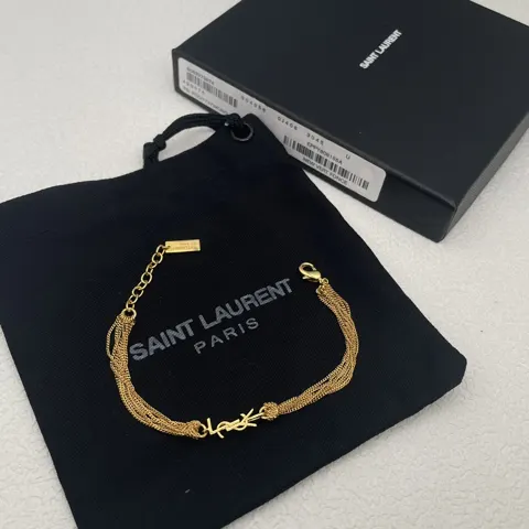 Yves Saint Laurent knotted layered bracelet
