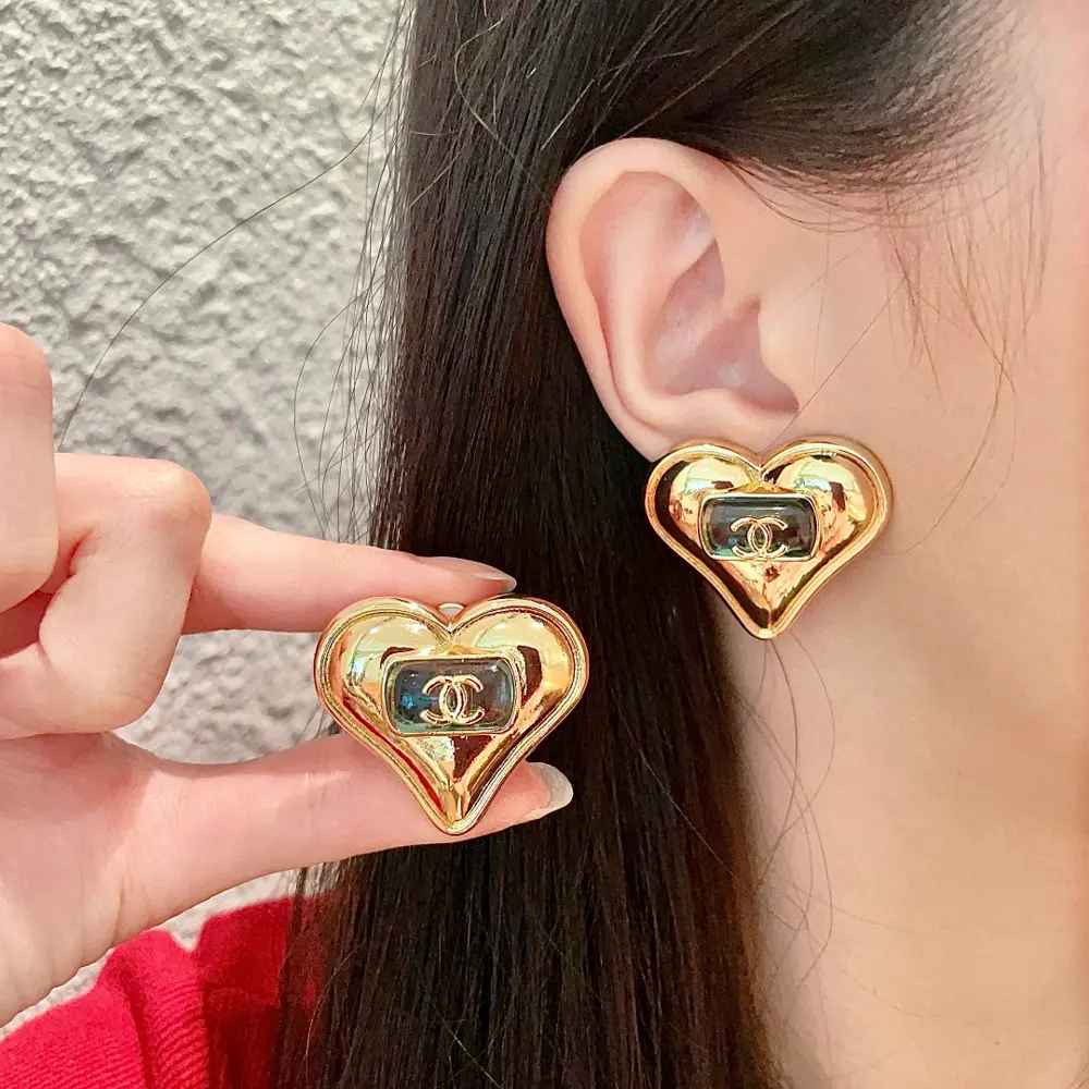 CHANEL style ear clip Earrings