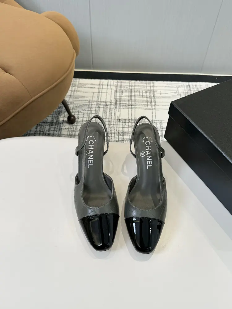 Chanel classic slingback high-heeled sandals