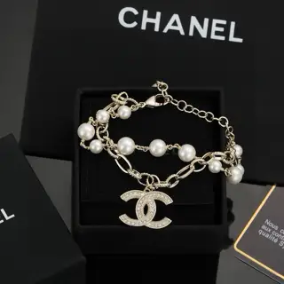 Chanel pearl double bracelet