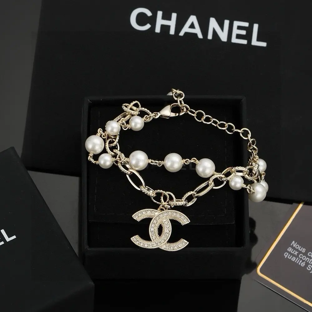 Chanel pearl double bracelet