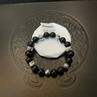 Chrome Hearts Classic Vintage Black Onyx Multi-element Bracelet