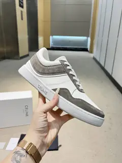 Celine low-top cowhide leather lace-up sneakers