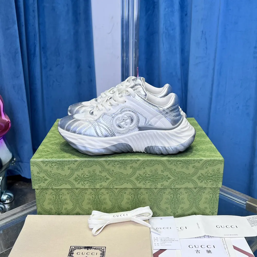 GUCCI Ripple series wave shoes couple style casual sports shoes dad shoes