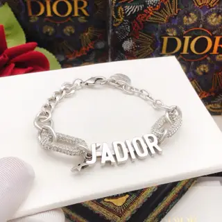 DIOR original new product silver JADI0R logo necklace with star pendant High-end quality