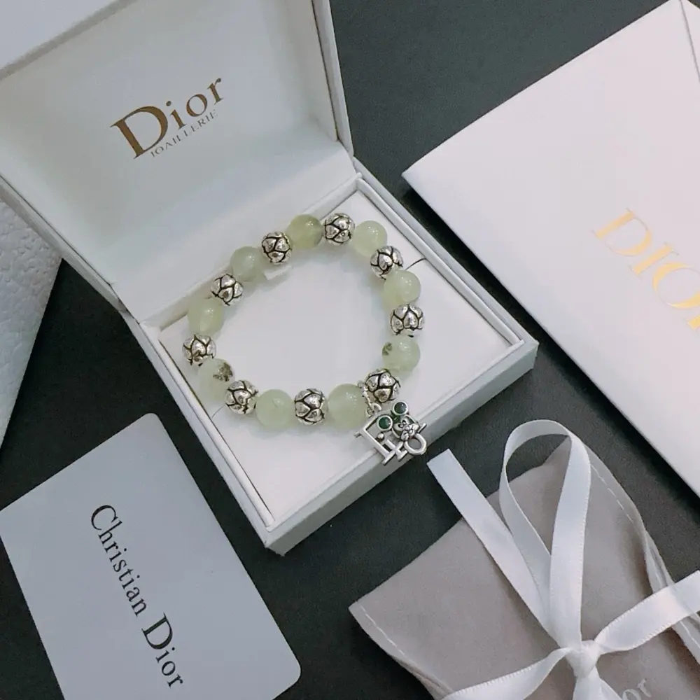 DIOR multi-element agate Thai silver style bracelet