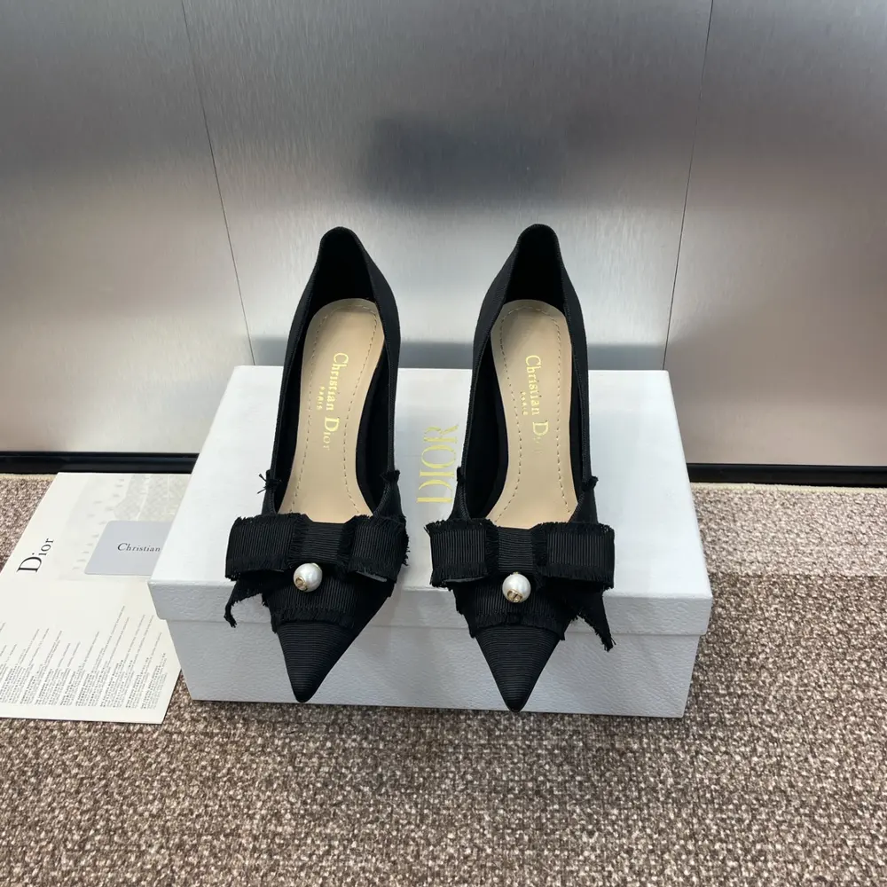 J’ADIOR tassel webbing women’s shoes Dior 2024 spring and summer catwalk new foot ring
